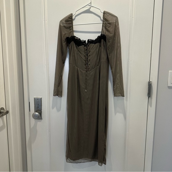 HOUSE OF CB Seraphina Smoke Corset Dress Large - Picture 13 of 13